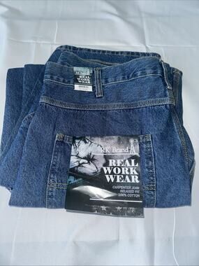 RK Brand Real Work Wear Blue Jeans Men's Size 38 X 34 NWT.